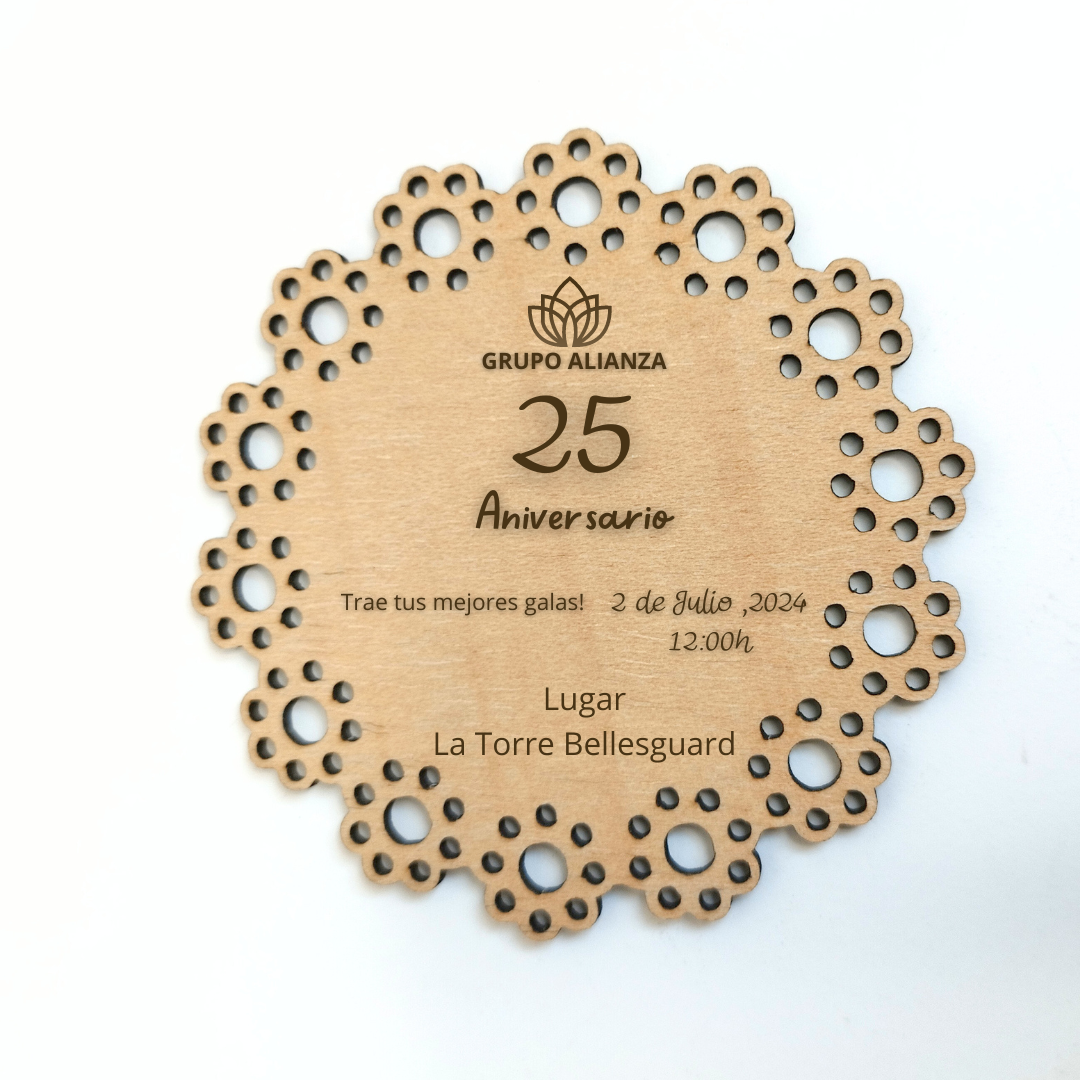 INVITACIONES PERSONALIZADAS DE MADERA