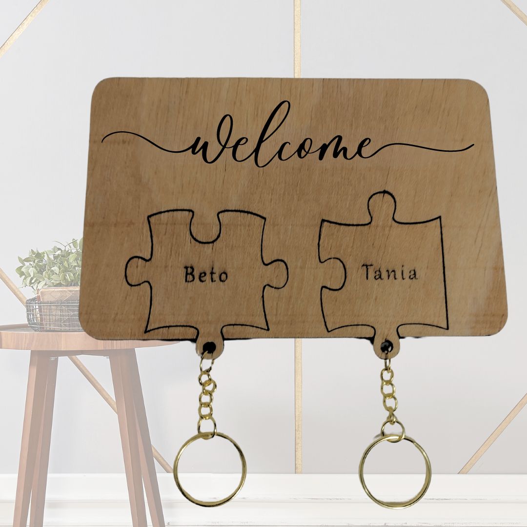 PORTALLAVES DE PARED PUZZLE