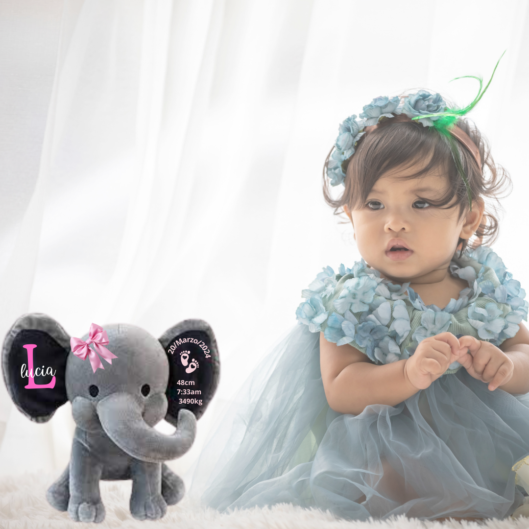 ELEFANTE DE PELUCHE PERSONALIZADO