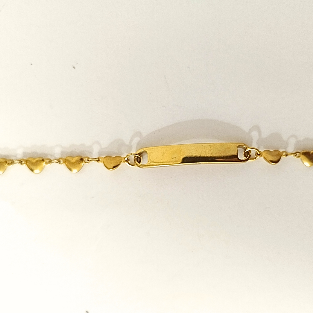 PULSERA CORAZÓN DORADA
