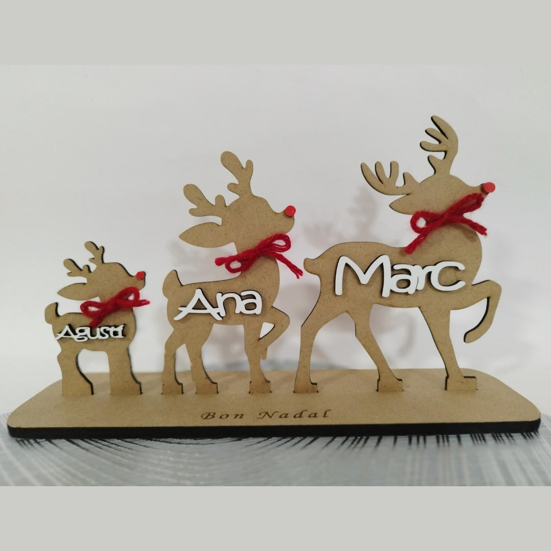 FAMILIA DE RENOS PERSONALIZADOS, detalles navideños , regalos de navidad personalizados , decoración navidad