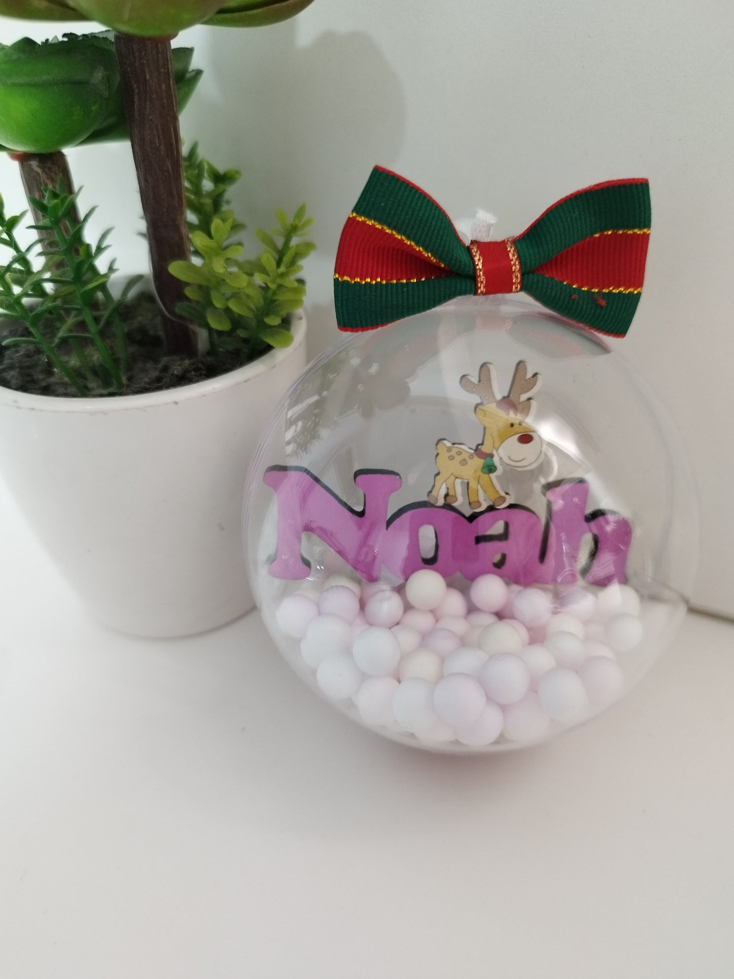 ESFERA DE NAVIDAD NOMBRE DE MADERA