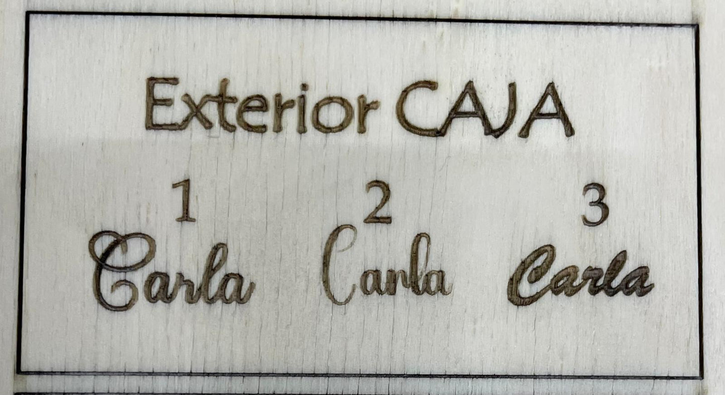 CAJA DE MADERA PERSONALIZADA PEQUEÑA