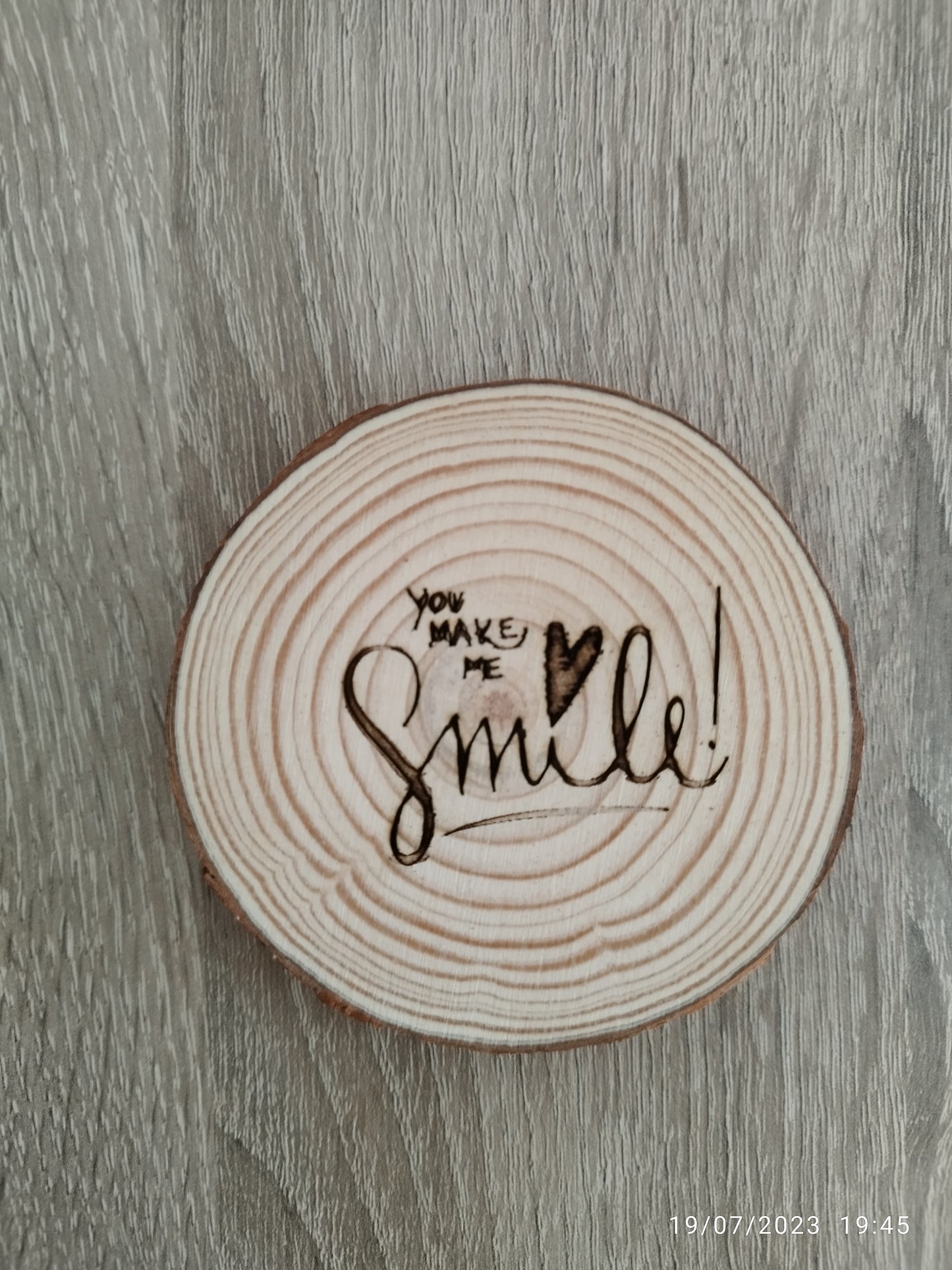PACK de 6 (RODAJAS DE MADERA)POSAVASOS PERSONALIZADAS