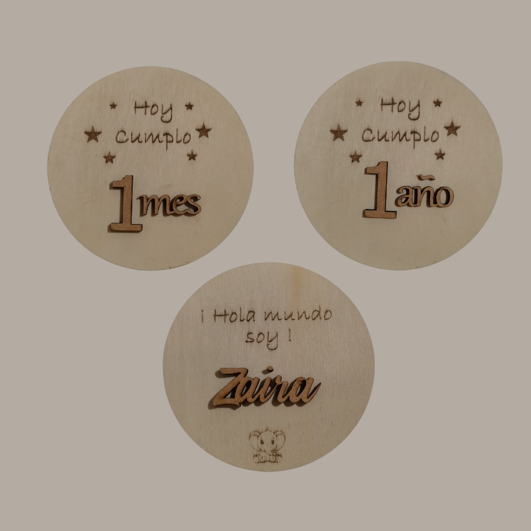 CUENTA MESES BEBE REVERSIBLE PERSONALIZADO