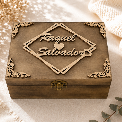 Caja de madera, caja personalizada, caja para futuro esposo, regalo para novio, regalo para futuro marido, regalo de boda, regalo para novio boda, regalo personalizado, caja regalo hombre, caja para reloj, caja para gemelos, caja para reloj y gemelos, regalo romántico, regalo de boda para hombre, detalle para novio, detalle de boda, regalo especial, regalo original, caja artesanal, caja de madera personalizada, regalo personalizado para hombre, Emoción en Letras, VINTAGE , CAJA DE MADERA VINTAGE