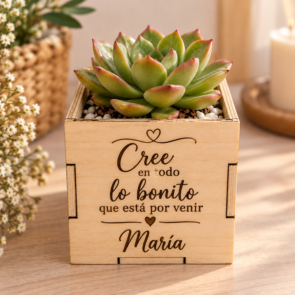 maceta de madera personalizada, maceta personalizada con nombre, maceta personalizada, maceta de madera, macetero de madera personalizado, macetero personalizado con nombre, regalo personalizado, regalo original personalizado, regalo para mujer, regalo para amiga, regalo para mamá, regalo para compañera de trabajo, regalo para profesora, detalle personalizado, detalle original, detalle para el hogar, decoración personalizada, decoración de hogar, decoración con nombres, planta personalizada, maceta con plan