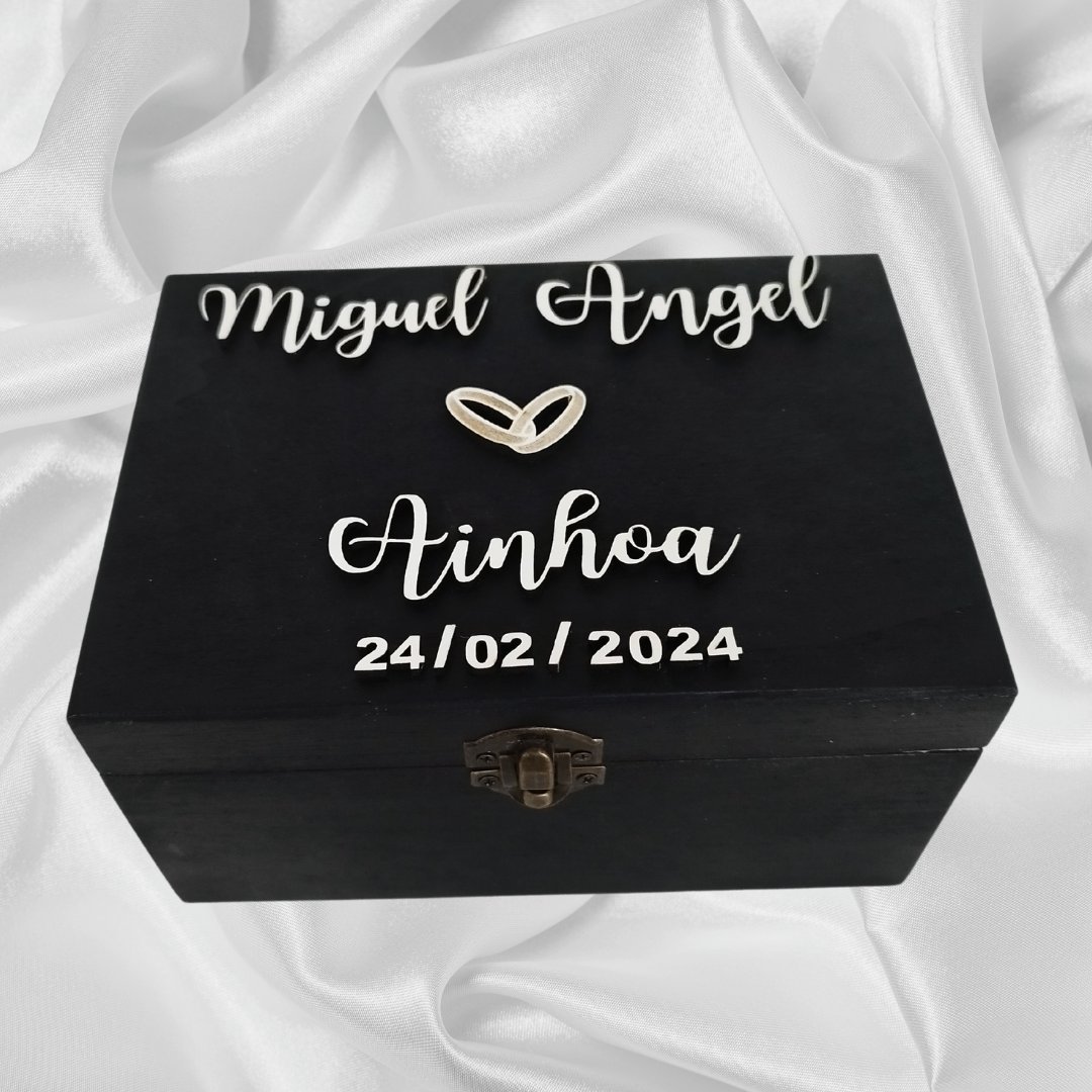 Caja de reloj de compromiso ,caja de madera para reloj de compromiso