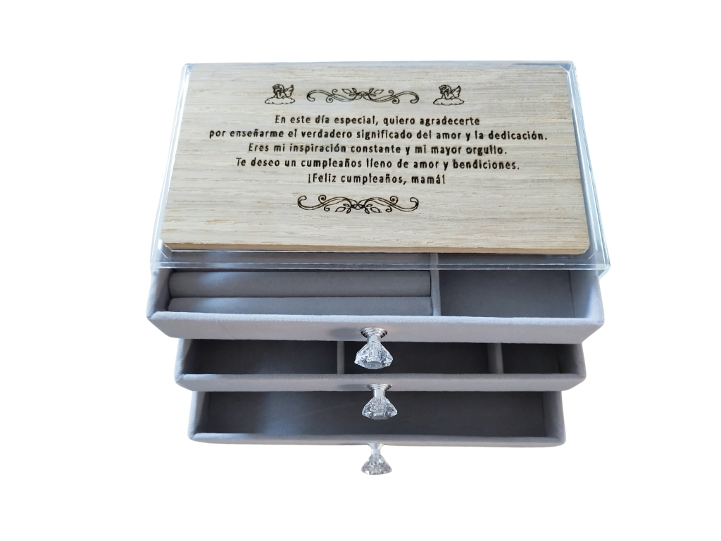 JOYERO DE TERCIOPELO PERSONALIZADO