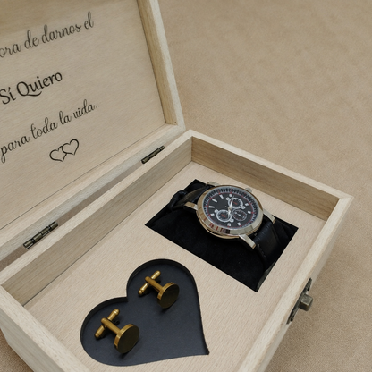 caja para reloj y gemelos, caja personalizada, caja reloj personalizada, caja para gemelos, regalo para hombre, regalo personalizado para hombre, regalo para novio, regalo para marido, regalo para padre, regalo de boda, regalo para novio boda, regalo para padrino, regalo especial, caja de madera personalizada, caja artesanal, regalo artesanal, reloj y gemelos, caja regalo hombre, detalle para hombre, regalo original hombre, regalo elegante, regalo de boda personalizado, detalle de boda, regalo hecho a mano,