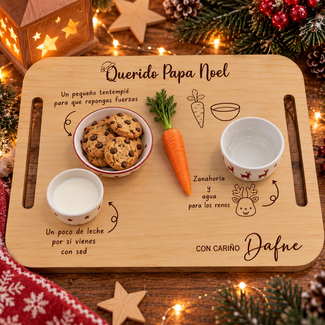 bandeja Papá Noel personalizada, bandeja para Papá Noel, bandeja Papá Noel Navidad, bandeja Reyes Magos personalizada, bandeja para Reyes Magos, bandeja Reyes Magos Navidad, bandeja reversible Navidad, bandeja reversible Papá Noel Reyes Magos, bandeja de Navidad personalizada, bandeja de madera personalizada, bandeja navideña de madera, bandeja Navidad para niños, bandeja para dejar a Papá Noel, bandeja para dejar a los Reyes Magos, bandeja para galletas y leche Papá Noel, bandeja para leche y galletas Navi