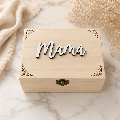 CAJA DE MADERA PERSONALIZADA CON NOMBRE MEDIANA