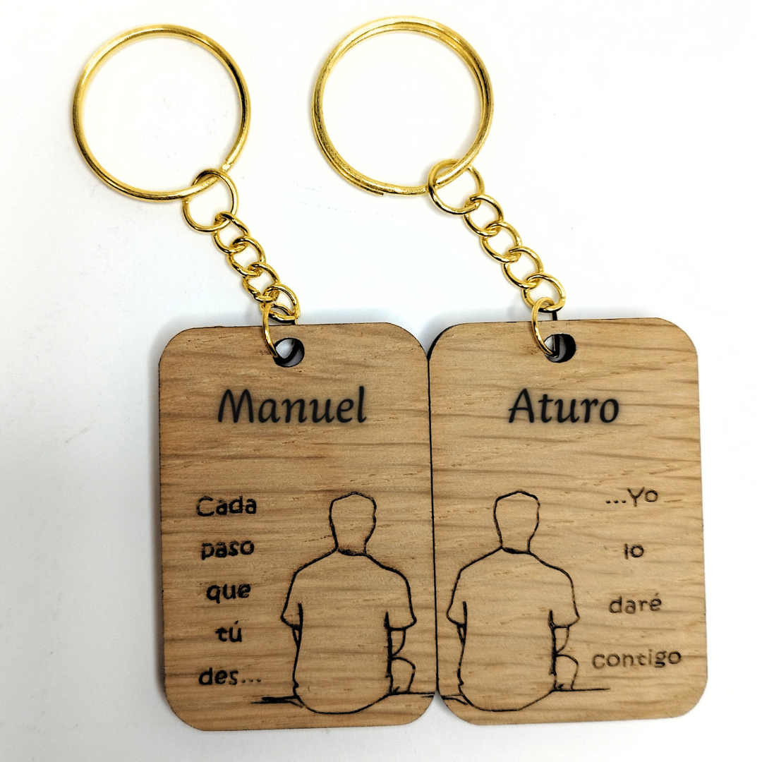 LLAVEROS PERSONALIZADOS  PAREJA SENTADA