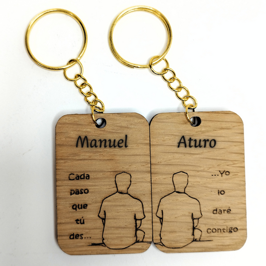 LLAVEROS PERSONALIZADOS  PAREJA SENTADA
