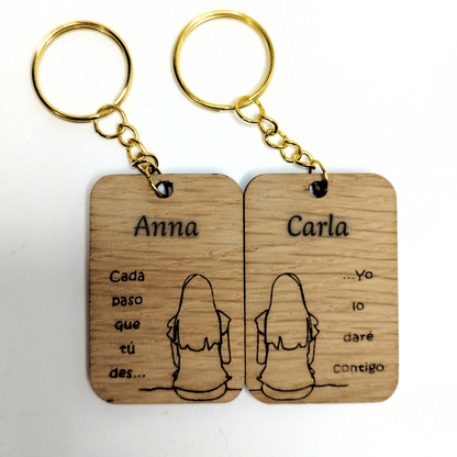 LLAVEROS PERSONALIZADOS  PAREJA SENTADA