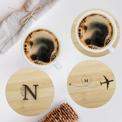 KIT  DE 6 POSAVASOS DE BAMBÚ