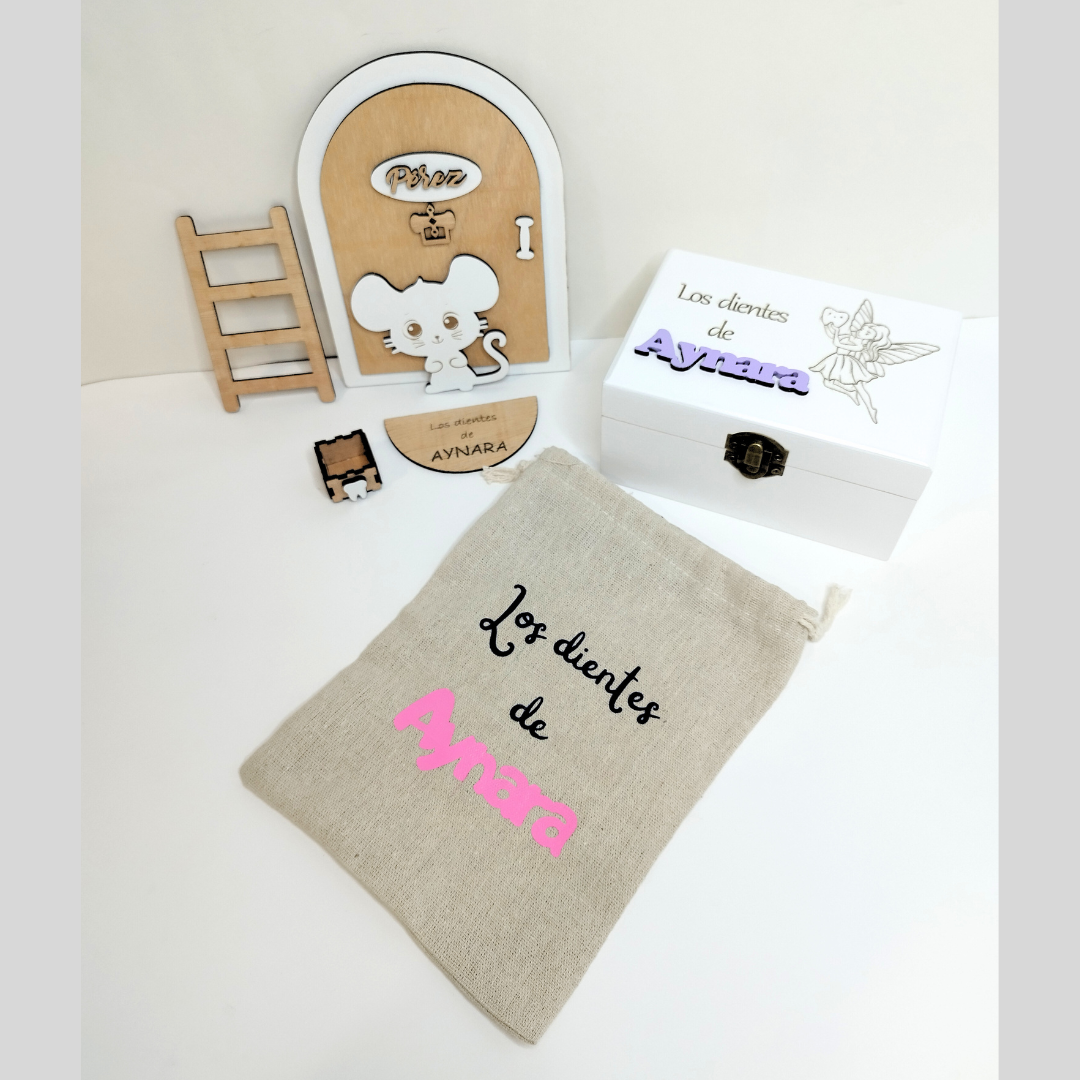 regalos infantiles personalizados, regalos para niños, caja de madera infantil ,ratoncito perez , hada de los dientes