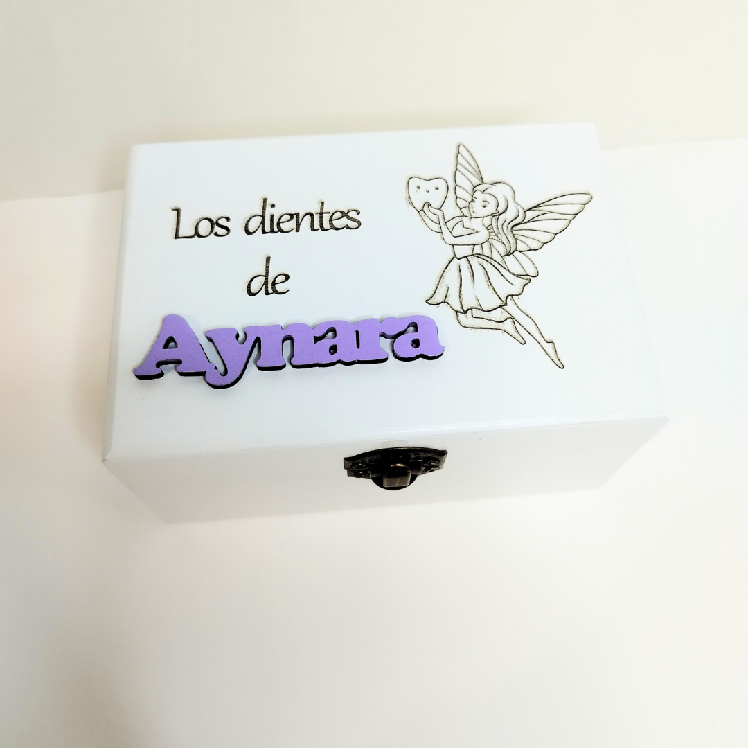 caja de madera infantil, caja para dientes ,dientes de leche, caja de madera personalizada