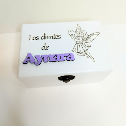 caja de madera infantil, caja para dientes ,dientes de leche, caja de madera personalizada