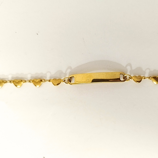 PULSERA CORAZÓN  DORADA