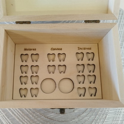 CAJA DE MADERA PERSONALIZADA PARA DIENTES