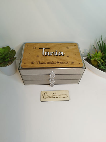 JOYERO DE TERCIOPELO PERSONALIZADO
