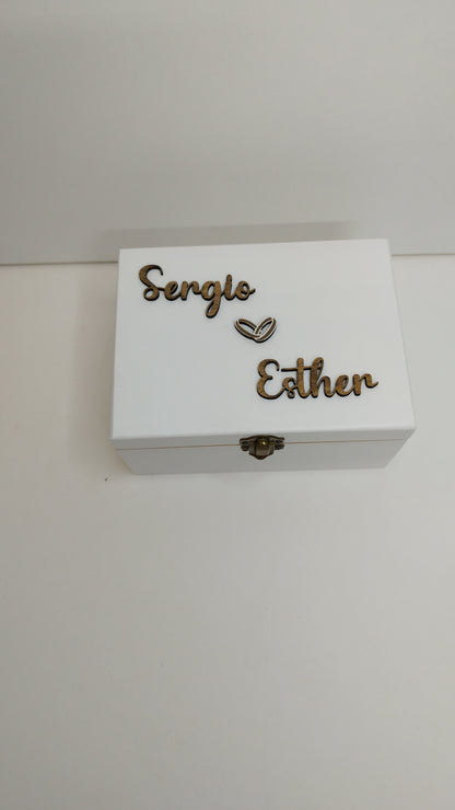 CAJA DE RELOJ  CLÁSICA BLANCA
