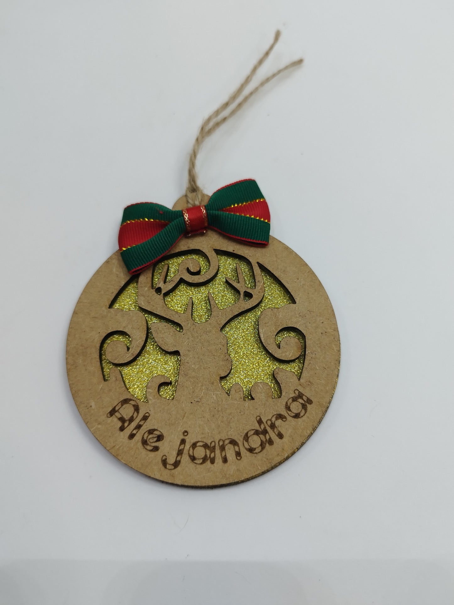 BOLA DE NAVIDAD  RENO PERSONALIZADA