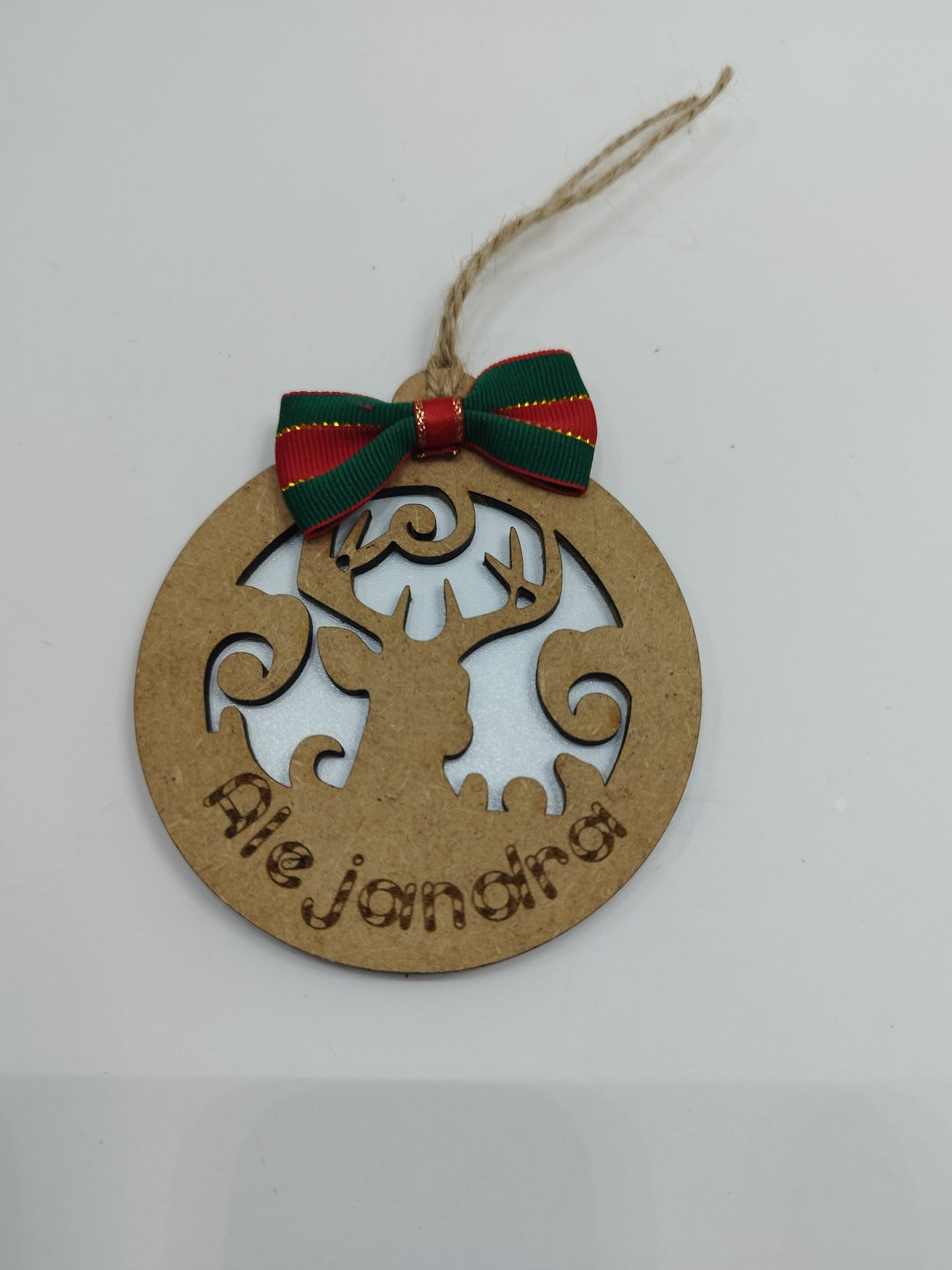 BOLA DE NAVIDAD  RENO PERSONALIZADA