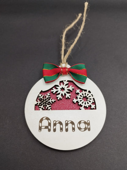 BOLA DE NAVIDAD NIEVE PERSONALIZADA