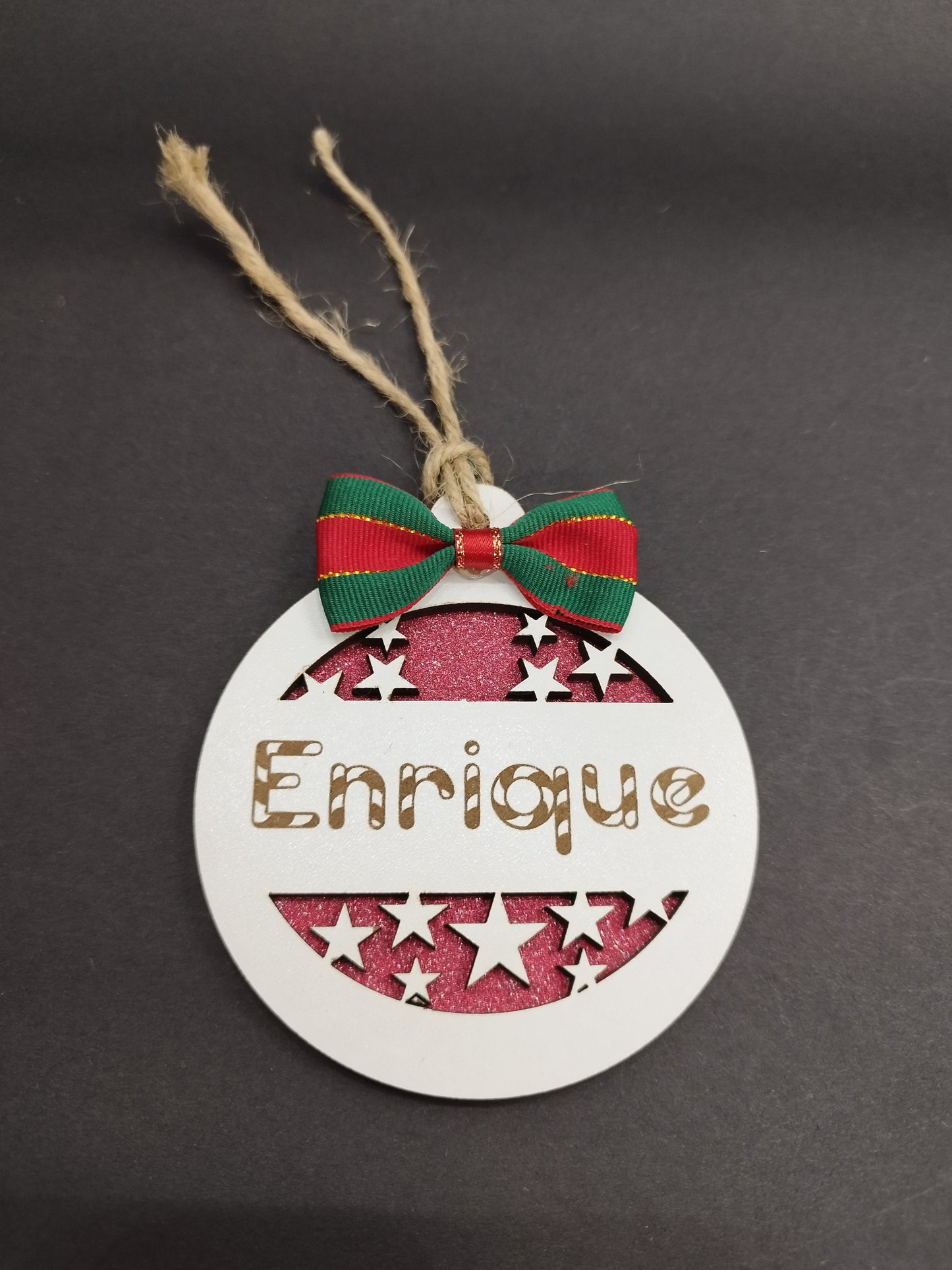 BOLA DE NAVIDAD  ESTRELLA PERSONALIZADA