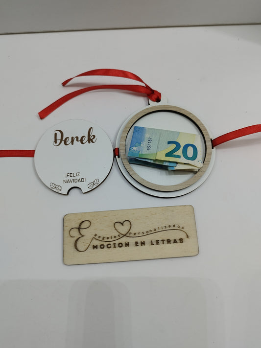 BOLA DE NAVIDAD PARA REGALAR DINERO