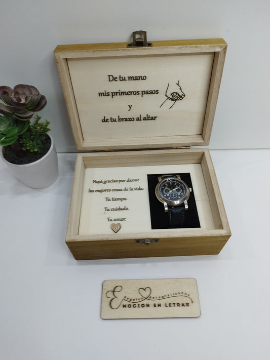 CAJA DE RELOJ CLÁSICA ROBLE