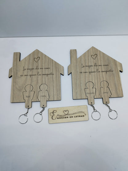 COLGADOR DE LLAVES PAREJA PERSONALIZADO