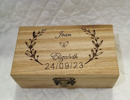 caja para anillos boda, porta alianzas, porta arras, anillos novios , caja de madera personalizada para boda