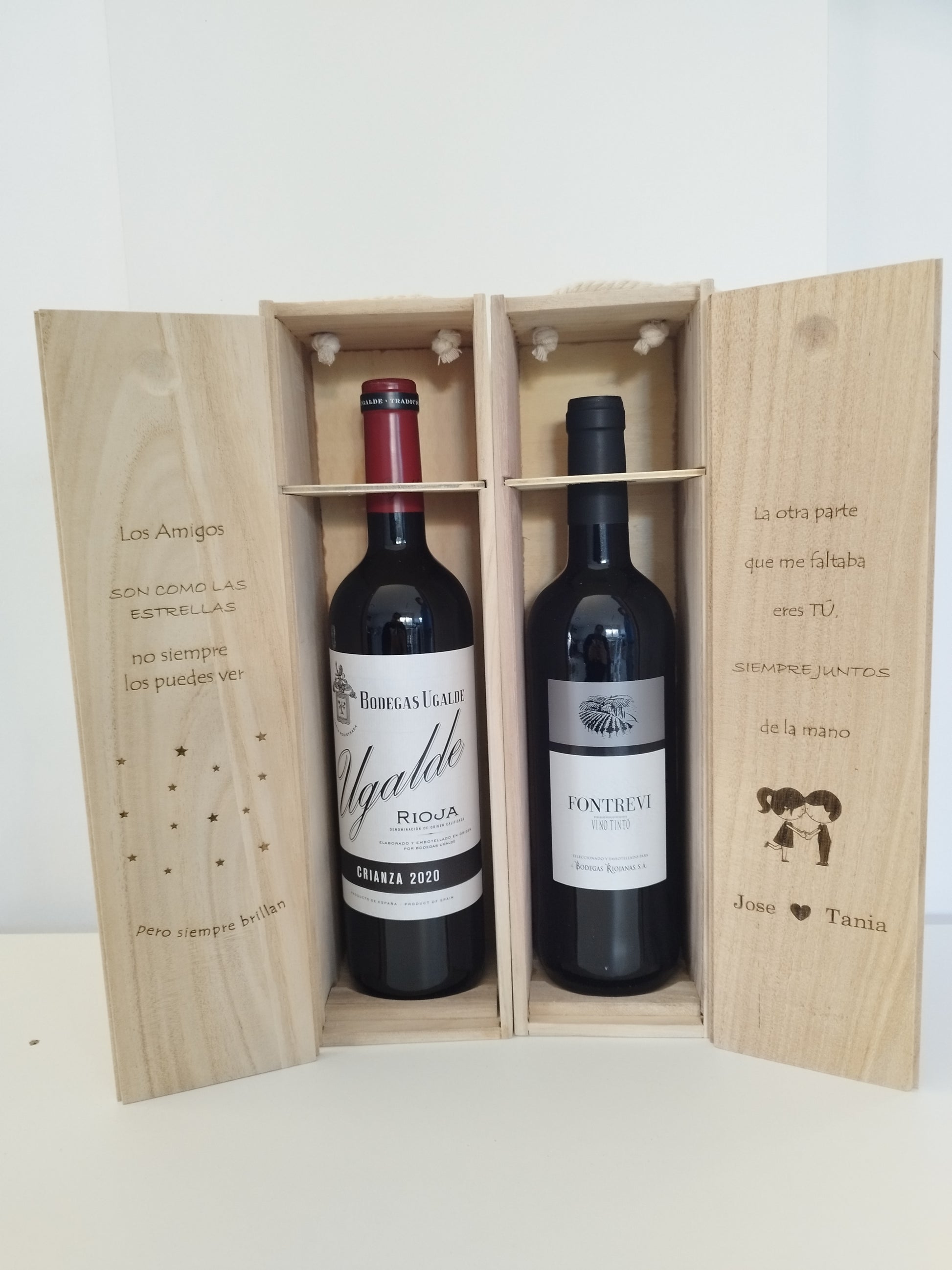 CAJA  DE MADERA PARA VINO PERSONALIZADA CAJA DE VINO PERSONALIZADA