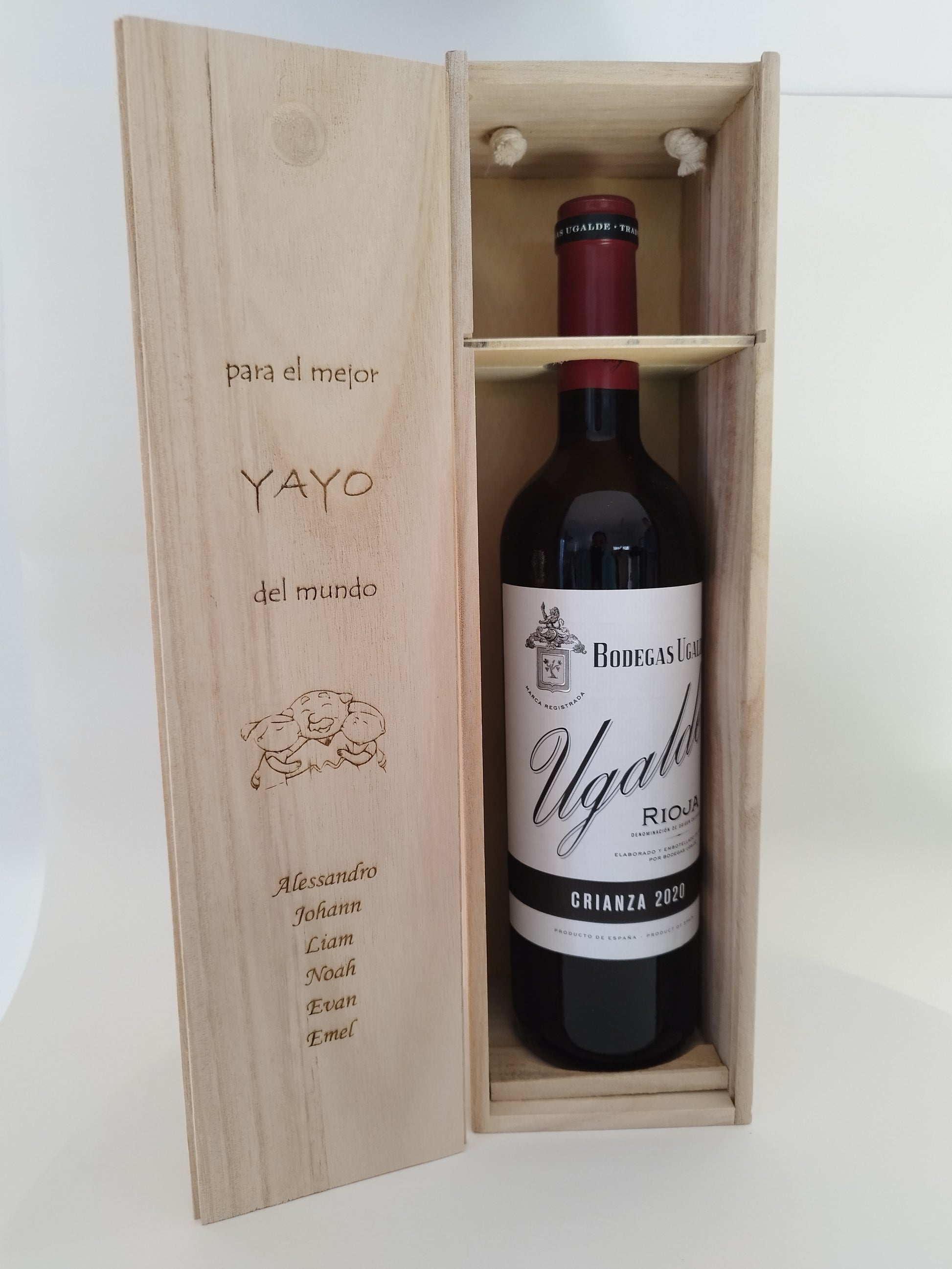 Regalo personalizados para abuelo, CAJA DE VINO PARA ABUELO, CAJA DE VINO PARA PAPA, CAJA DE VINO PARA HOMBRE