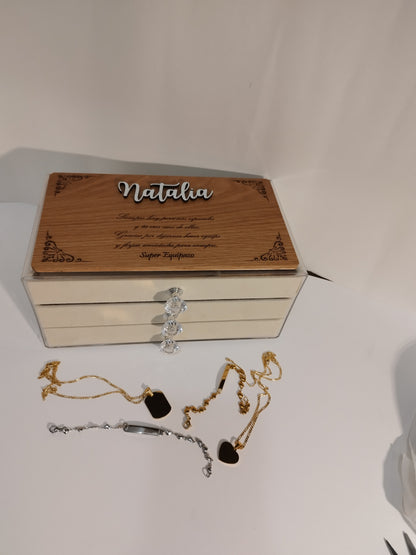 JOYERO DE TERCIOPELO PERSONALIZADO