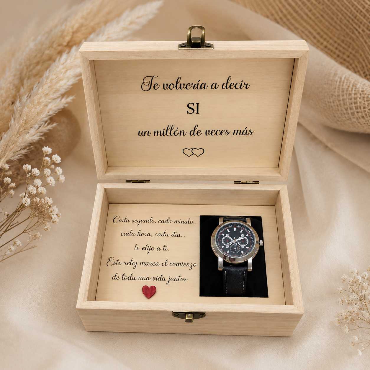Caja de madera, caja personalizada, caja para futuro esposo, regalo para novio, regalo para futuro marido, regalo de boda, regalo para novio boda, regalo personalizado, caja regalo hombre, caja para reloj, caja para gemelos, caja para reloj y gemelos, regalo romántico, regalo de boda para hombre, detalle para novio, detalle de boda, regalo especial, regalo original, caja artesanal, caja de madera personalizada, regalo personalizado para hombre, Emoción en Letras