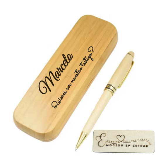 boligrafo personalizado , boliografo para padrinos , boligrafo para testigos , regalo para testios 