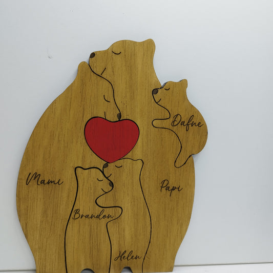 FAMILIA DE OSOS PERSONALIZADOS , FAMILIA DE OSOS , OSOS DE MADERA PERSONALIZADOS , DETALLES PERSONALIZADOS , REGALOS PERSONALIZADOS 