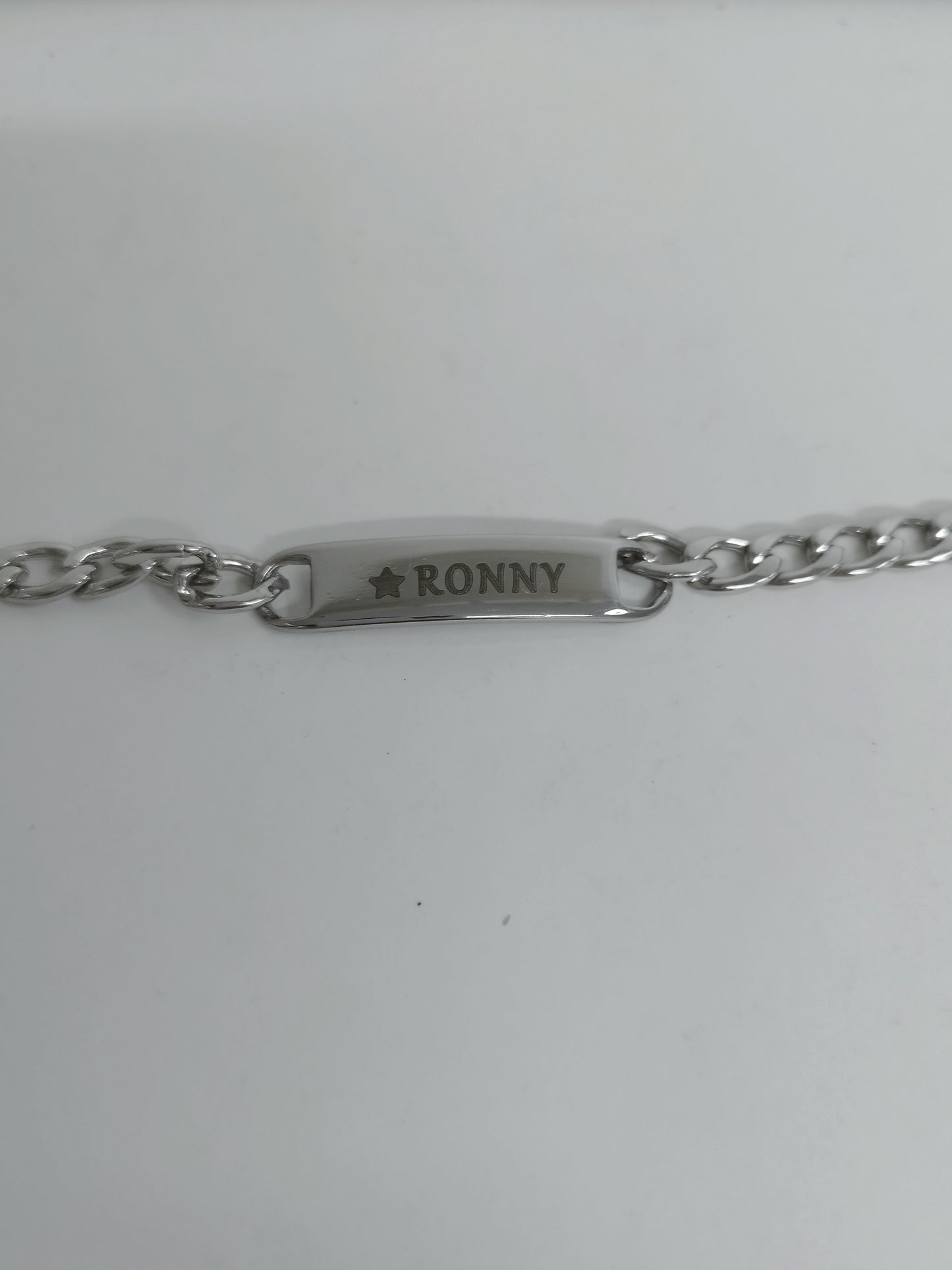 PULSERA DE ACERO  HOMBRE  PLATEADA