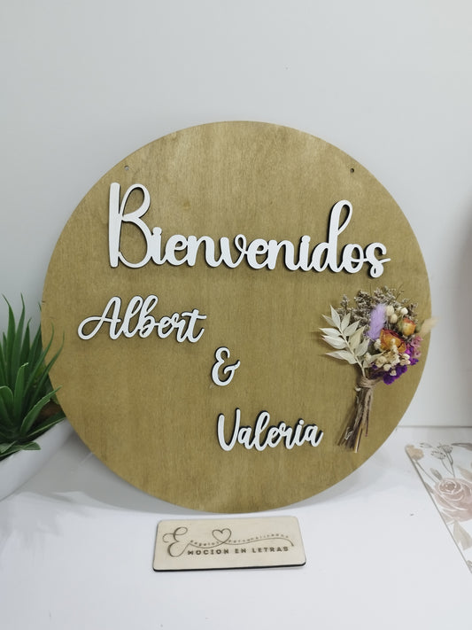 CARTEL DE BIENVENIDA REDONDO