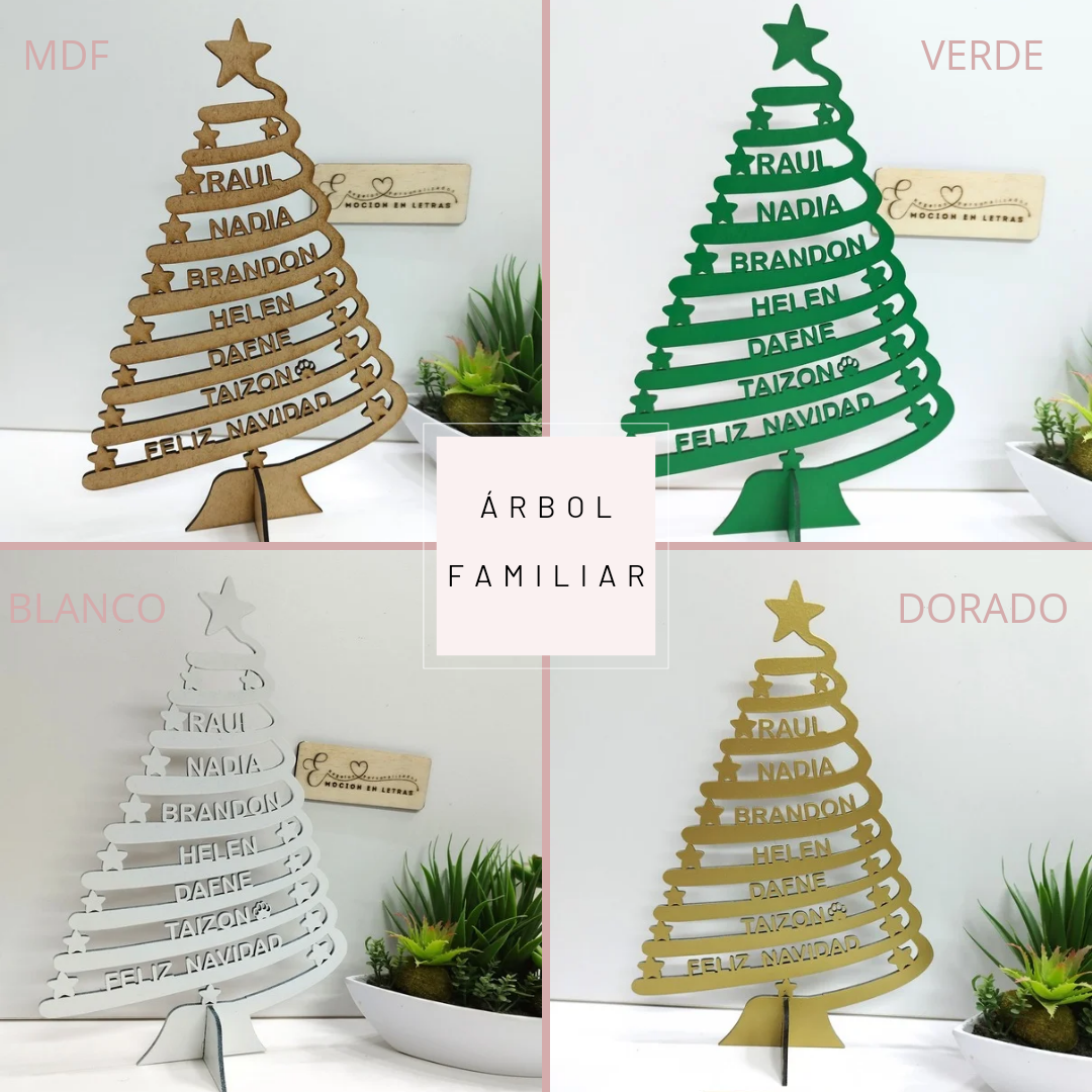 ÁRBOL DE NAVIDAD PERSONALIZADO EN MADERA