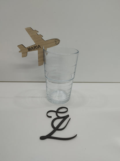 MARCASITIOS PARA COPA O VASO  " AVION"