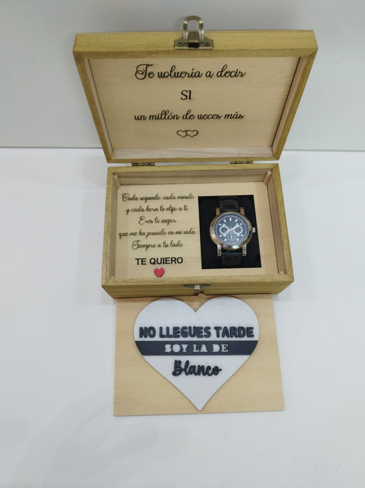 CAJA DE RELOJ PREMIUM  ROBLE