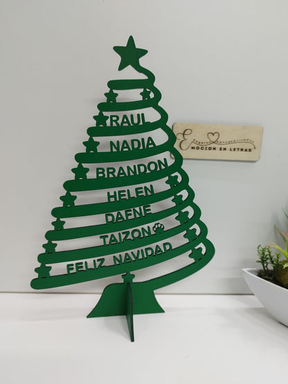 ÁRBOL DE NAVIDAD PERSONALIZADO EN MADERA